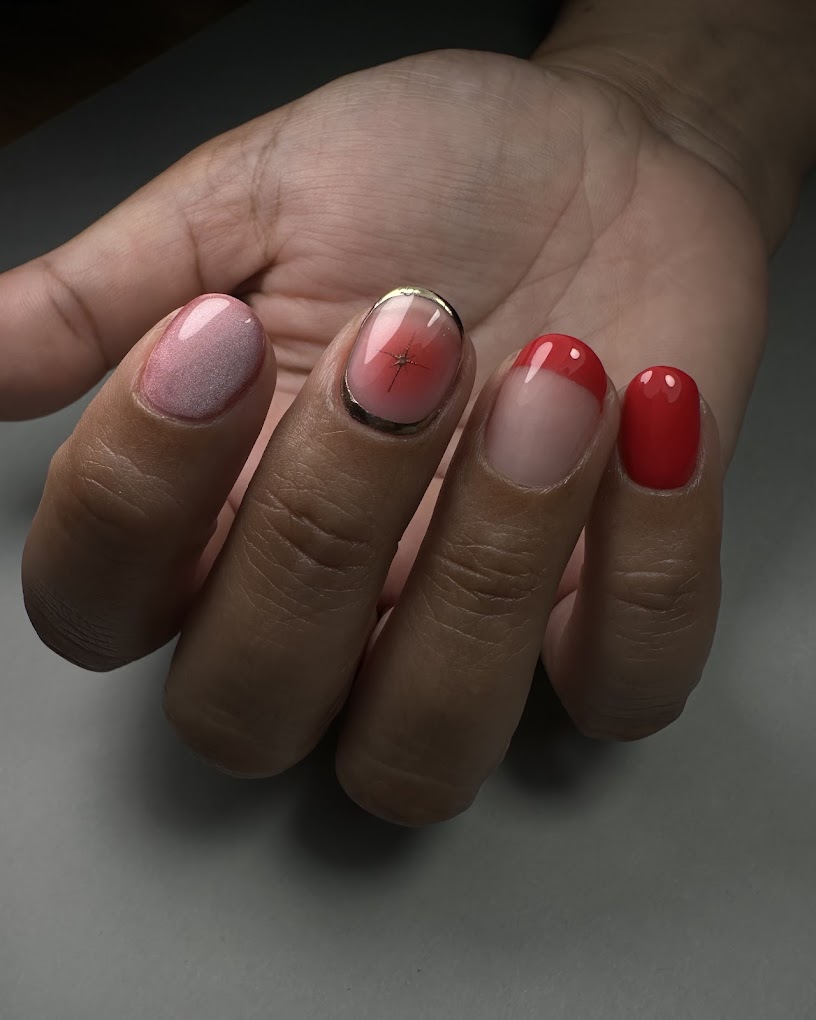 French rouge sur ongles naturels